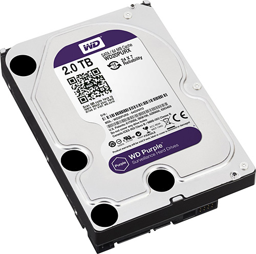 Western Digital 3.5" 2 TB Purple WD20PURX SATA 3.0 5400 RPM Hard Disk