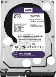 Western Digital 3.5" 2 TB Purple WD20PURZ SATA 3.0 5400 RPM Hard Disk