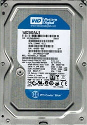 Western Digital Caviar Blue WD2500AAJS SATA 3.0 7200 RPM 3.5" 250 GB Harddisk