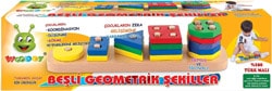 Woodoy Ahşap Beşli Geometrik Şekiller