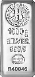 1 kg Külçe Gümüş