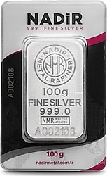 100 gr 5'li Külçe Gümüş