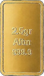 2.5 gr 24 Ayar 999.9 Milyem Gram Altın
