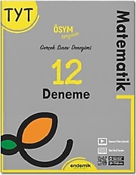 Endemik Yayınları TYT Matematik 12'li Deneme Sınavı