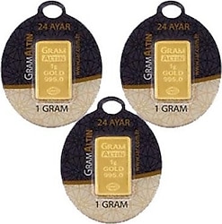 3'lü 1 gr 24 Ayar Gram Altın