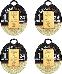 4'lü 1 gr 24 Ayar Gram Altın