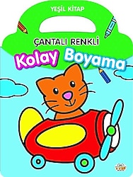 Çantalı Renkli Kolay Boyama - Yeşil Kitap - Kolektif