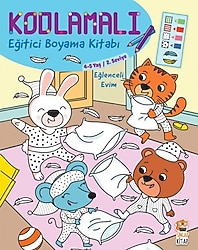 Kodlamalı Eğitici Boyama Kitabı - Eğlenceli Evim 4-5 Yaş - Kolektif