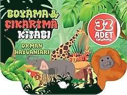 Orman Hayvanları - Boyama ve Çıkartma Kitabı - Kolektif