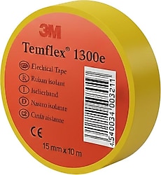 3M Temflex 1300E PVC İzole Sarı Elektrik Bandı
