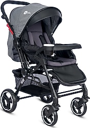 4 Baby AB351 Active Siyah Plus Çift Yönlü Bebek Arabası Gri