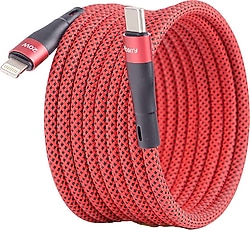 4Berry BMLC-03K 2 m Kırmızı Type-C to Lightning Hızlı Şarj Kablosu