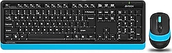 A4 Tech FG1010 Siyah-Mavi Q Kablosuz Klavye Mouse Seti