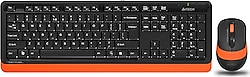 A4 Tech FG1010 Siyah-Turuncu Q Kablosuz Klavye Mouse Seti