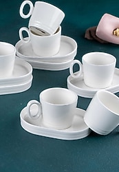 Acar Bianco Perla 90 ml 6 Kişilik Fincan Takımı