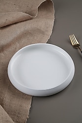 Acar Bianco Perla Porselen 24x3.8 cm Yuvarlak Tabak