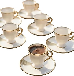 Acar Blair KAI-09268 Gold 6 Kişilik Kahve Fincan Takımı