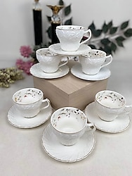 Acar Elsa SYT-05716 215 ml 6 Kişilik Çay Fincan Takımı