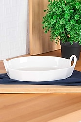 Acar Hexagon Art Oval Kulplu Kase 26 cm