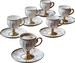 Acar Eloise KAI-08177 6 Kişilik Kahve Fincan Takımı