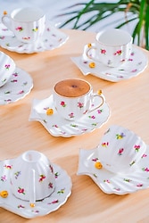 Acar Laduree 6 Kişilik Kahve Fincan Takımı
