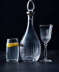 Acar Louisa Silver 25 Parça 12 Kişilik Bardak Seti
