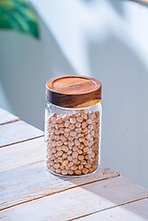 Acar Malibu 850 ml Akasya Kapaklı Borosilikat Cam Kavanoz
