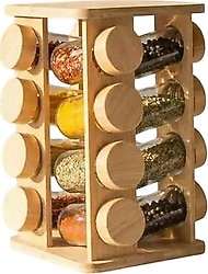 Acar Malibu LND-08683 16 Parça Döner Standlı Baharat Takımı