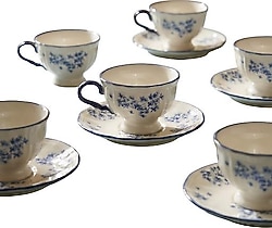 Acar Vintage Garden CHR-09552 6 Kişilik Kahve Fincan Takımı