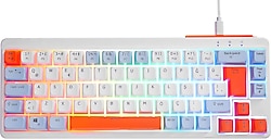 Acer eMachines EAK810 Bej-Mavi-Turuncu TKL Membrane Switch Kablolu Oyuncu Klavyesi