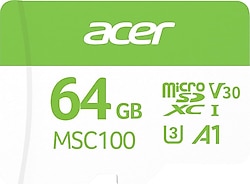 Acer MSC100 Class 10 UHS-I U3 A1 V30 64 GB Micro SD Kart