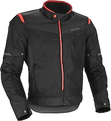 Acerbis Ramsey Vented 2.0 Erkek Siyah-Kırmızı Yazlık Motosiklet Montu