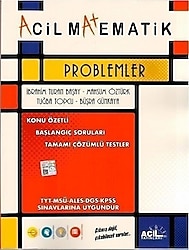 Acil Yayınları TYT Matematik Problemler Konu Anlatımlı Soru Fasikülü