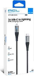 ACL ACK-104 1.2 m Type-C to Lightning Hızlı Şarj Kablosu