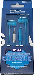 ACL K1-41 Mavi Mikrofonlu Kulak İçi Kulaklık