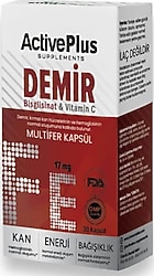 Active Plus Supplements Demir Bisglisinat Vitamin C 30 Kapsül