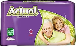 Actual Belbantlı Ekstra Büyük Boy XL 30'lu Hasta Bezi