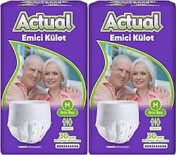 Actual Emici Külot Orta Boy M 30'lu 2 Adet Hasta Bezi