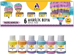 Adel 25 ml 6'lı Pastel Akrilik Boya
