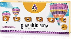 Adel 60 ml 6'lı Pastel Akrilik Boya