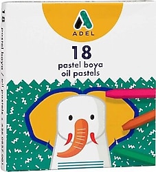 Adel Karton Kutulu 18'li Pastel Boya