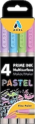 Adel Prime Ink Multisurface Pastel 4'lü Marker Kalem Seti