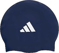 Adidas 3 Stripes IK9662 Lacivert Silikon Yüzücü Bonesi