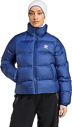 Adidas Adicolor Short Puffer JD0417 Mavi Kadın Şişme Mont