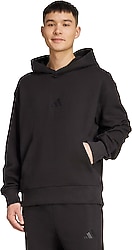 Adidas All SZN Waffle Knit JL6557 Kapüşonlu Siyah Erkek Sweatshirt