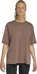 Adidas Climacool Animal Training Graphic Kısa Kollu Bisiklet Yaka Kadın Oversize Tişört