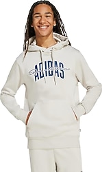 Adidas Collegiate Script Graphic JM6424 Kapüşonlu Bej Erkek Sweatshirt