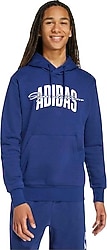 Adidas Collegiate Script Graphic JM6428 Kapüşonlu Mavi Erkek Sweatshirt