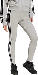 Adidas Essentials 3-Stripes Cotton JE0068 Gri Kadın Tayt