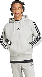 Adidas Essentials 3 Stripes Fleece JE6302 Kapüşonlu Erkek Sweatshirt